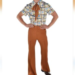 Groovy 60’s Costume Men Size 2XL Retro Outfit 3-PC